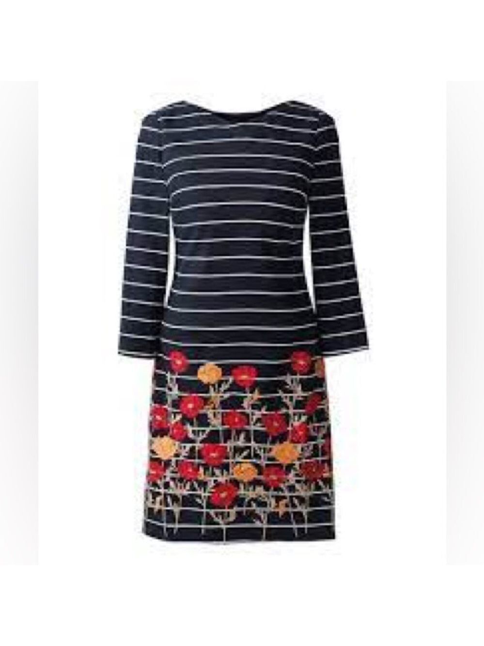 Lands' End Phipps Floral Embroidered Shift Dress